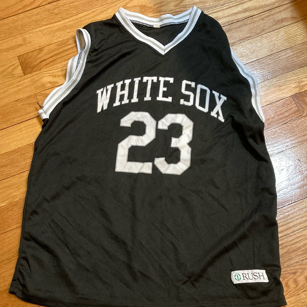 Black White Sox basketball stadium giveaway jersey